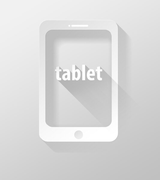 Smartphone or Tablet icon and widget 3d illustration flat design