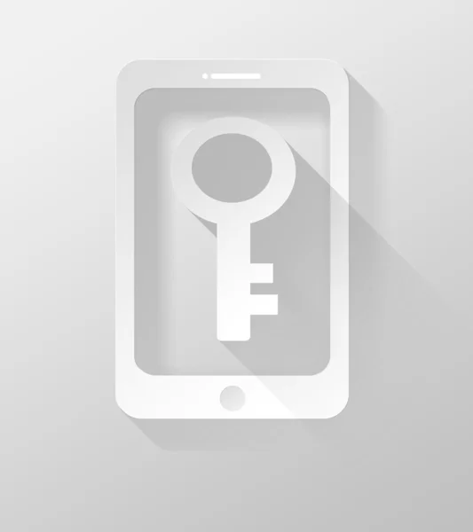 Smartphone or Tablet with Lock icon and widget 3d illustration flat design — Stock Photo, Image