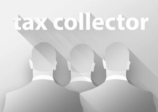 Концепция сборщика налогов 3d иллюстрация плоская конструкция — стоковое фото