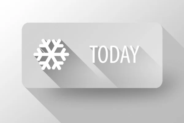 Hoy widget del tiempo nevado y diseño plano icono —  Fotos de Stock