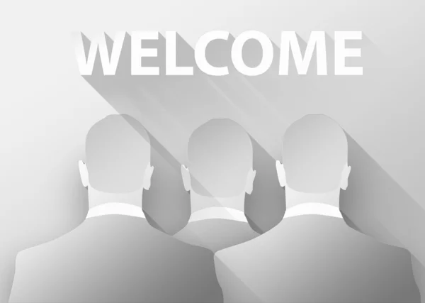 Welcome in business 3d illustration flat design — Stock Photo, Image