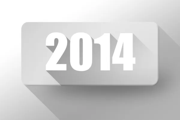 2014 new year widget and icon 3d illustration flat design — Stock Photo, Image