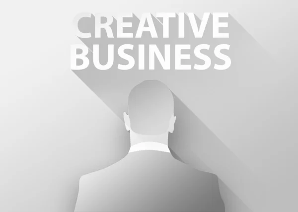 Креативный бизнес с бизнесменом 3d иллюстрация плоского дизайна — стоковое фото
