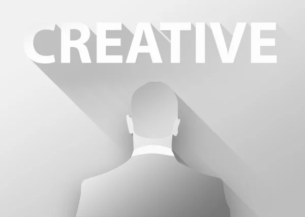 Creativo con uomo d'affari 3d illustrazione design piatto — Foto Stock