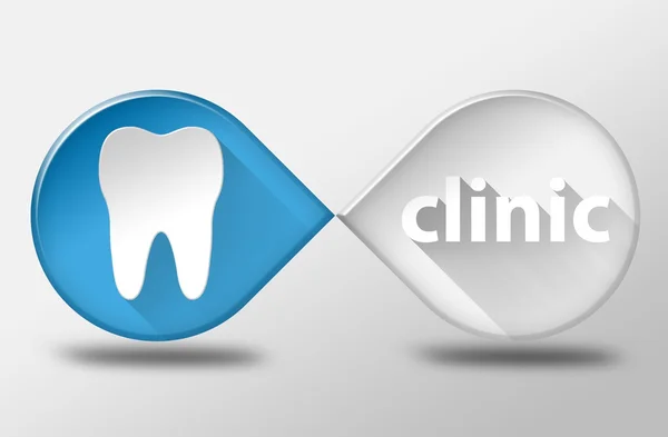 Clinique dentaire, illustration 3D design plat — Photo