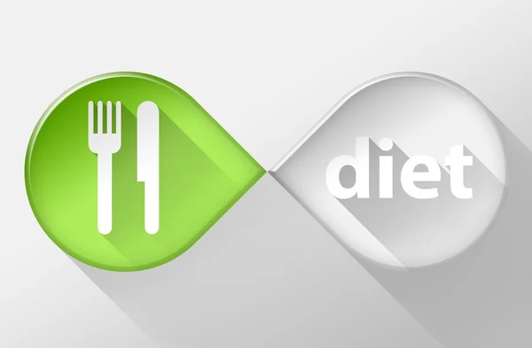 Diet healthy eating concept 3d illustration flat design — Stock Photo, Image