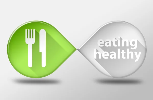 Dieet gezond eten 3d illustratie platte conceptontwerp — Stockfoto