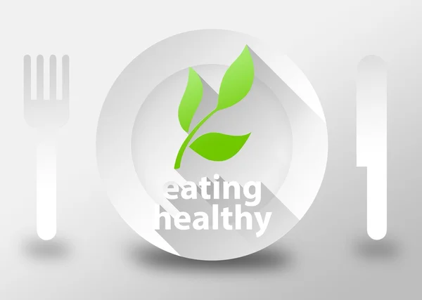 Eating healthy concept 3d illustration flat design — Stock Photo, Image