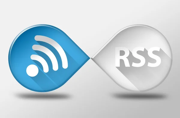 Desain datar RSS 3d Internet — Stok Foto