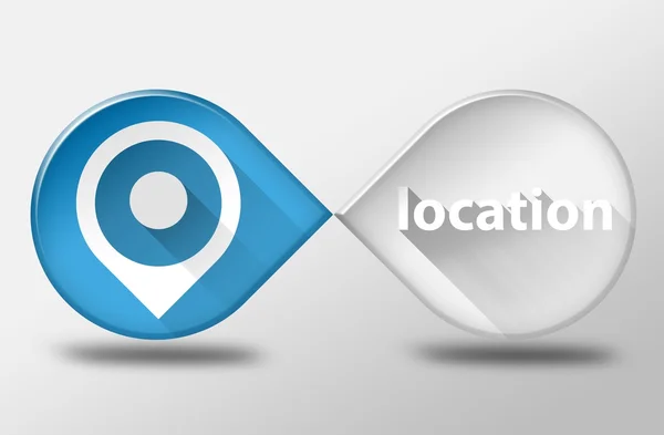 Location pin icon concept 3d illustration flat design — Stock Photo, Image