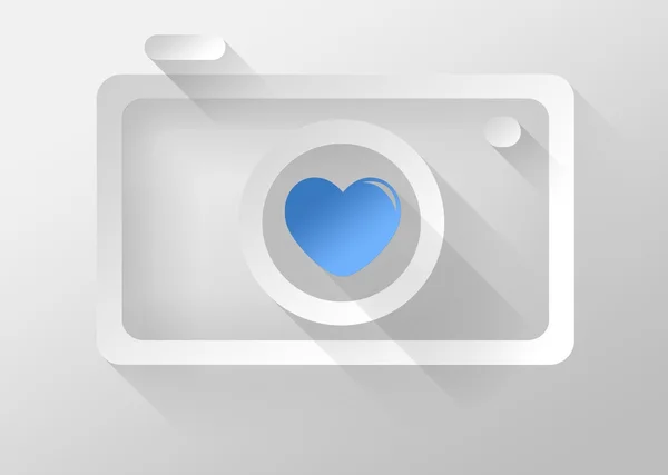 Love photography in Camera icon 3d illustration flat design — Stock Photo, Image