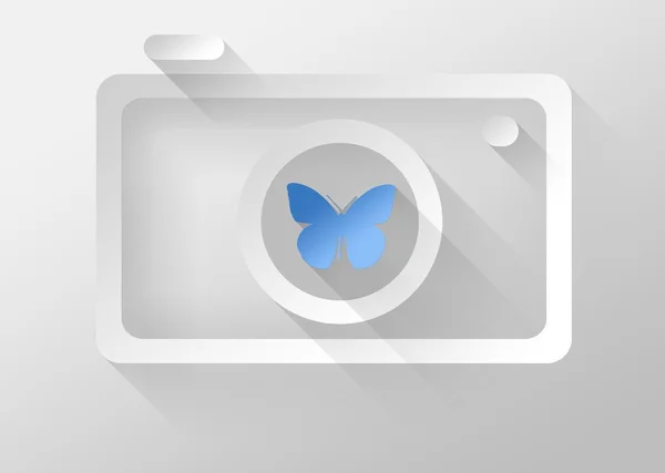 Macro fotografía en icono de la cámara 3d ilustración diseño plano —  Fotos de Stock