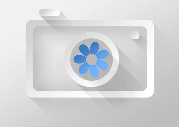 Macro photography in Camera icon 3d illustration flat design — Stock Photo, Image