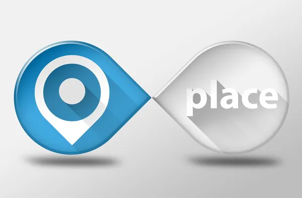 Place map pin icon concept 3d illustration flat design — Stock Photo, Image