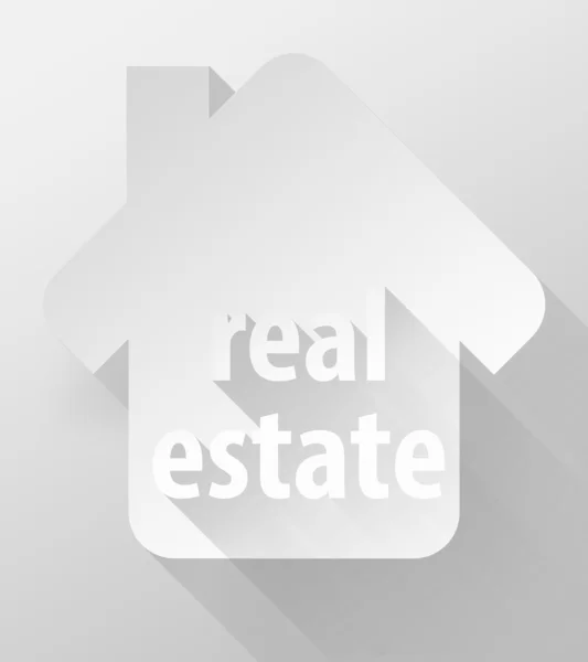 Immobiliare Home icona e widget 3d illustrazione design piatto — Foto Stock