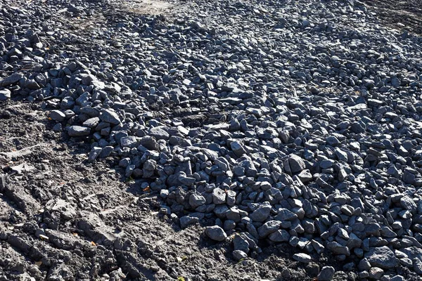 Pietre di macerie o grumi di carbone nero — Foto Stock