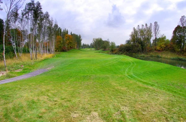 Golfbana landskap Visa, bakgrund — Stockfoto