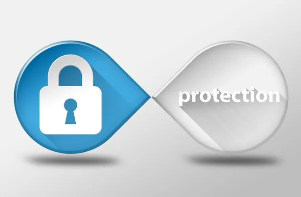 Protection internet, 3d illustration flat design — Stock Photo, Image