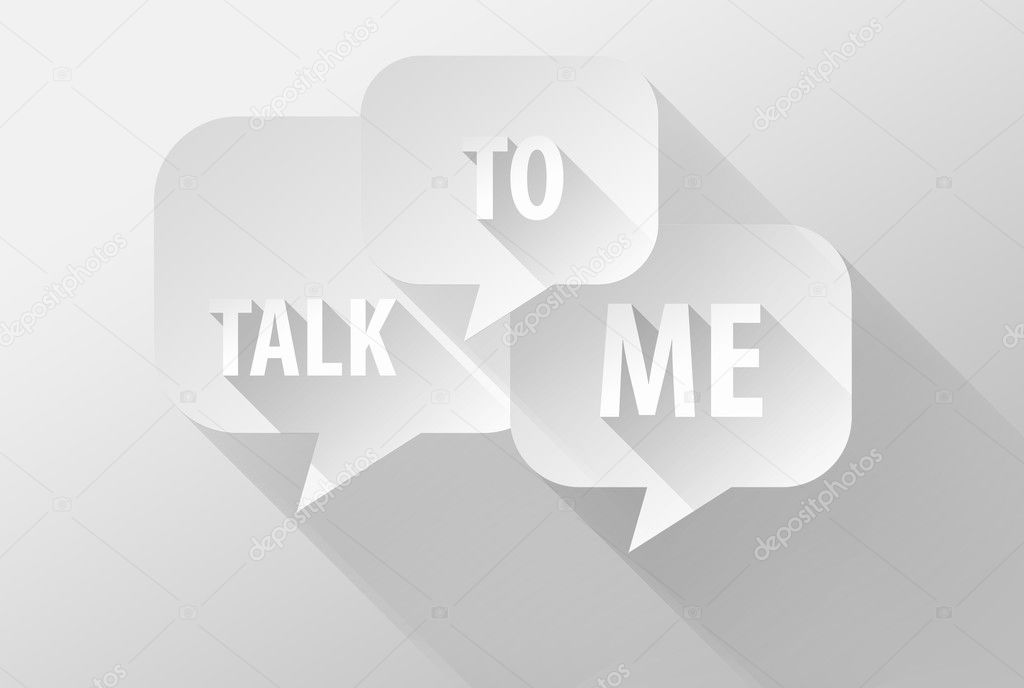 Talk to me on Bubble speech icon and widget 3d illustration flat design
