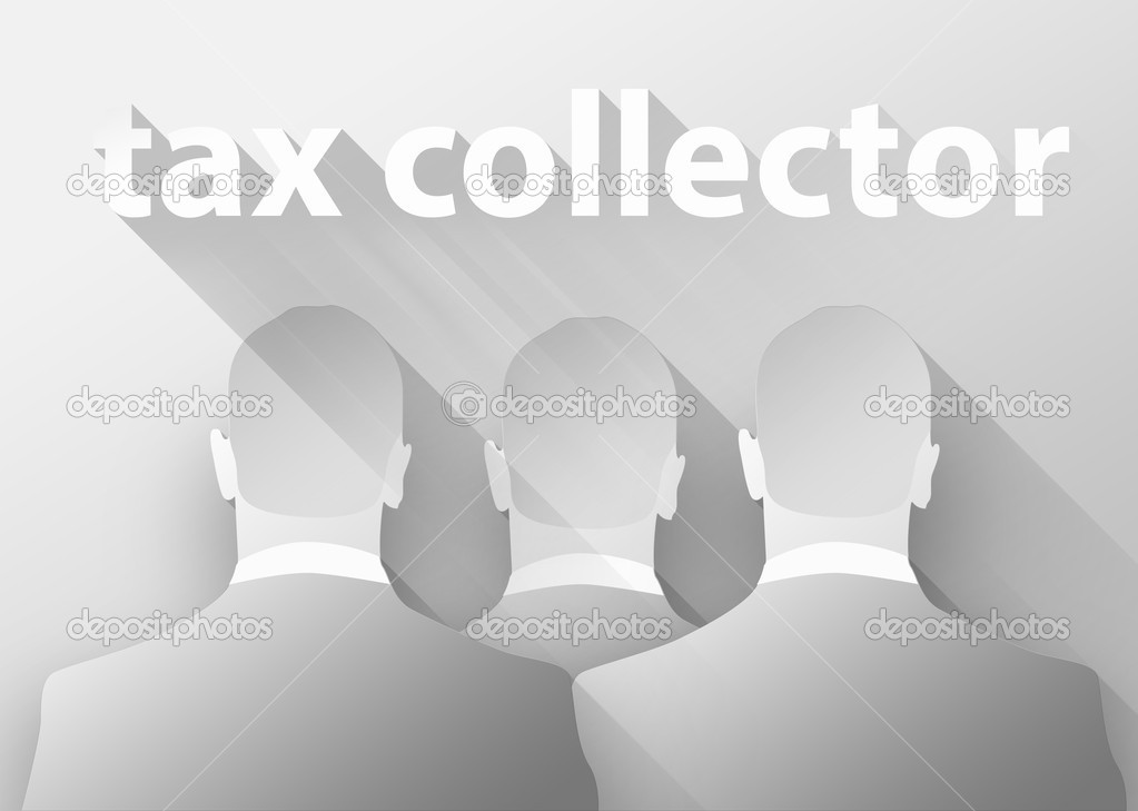 Tax collector concept 3d illustration flat design