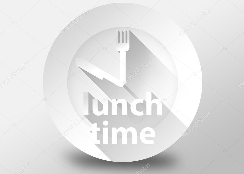 Lunch time 3d illustration flat design