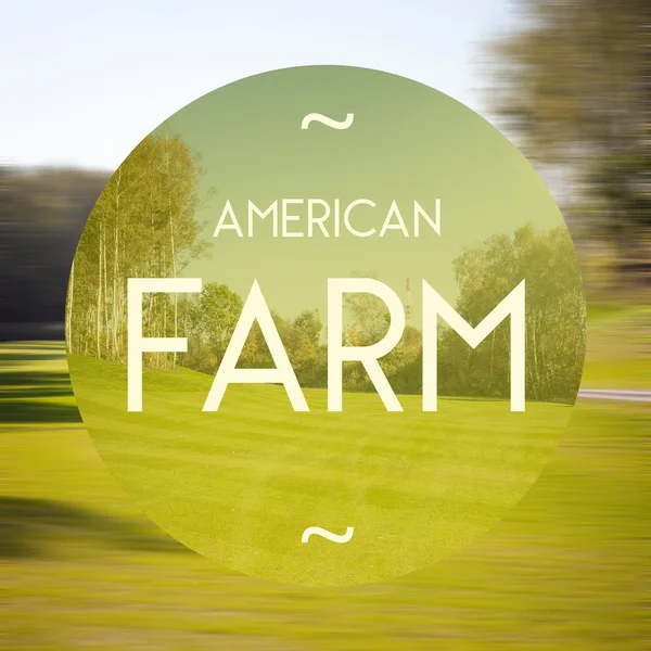 American farm poster, illustration business — Stock Photo, Image