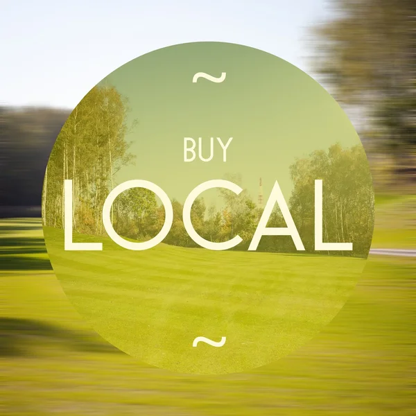 Buy local poster illustration of business — Stock Photo, Image