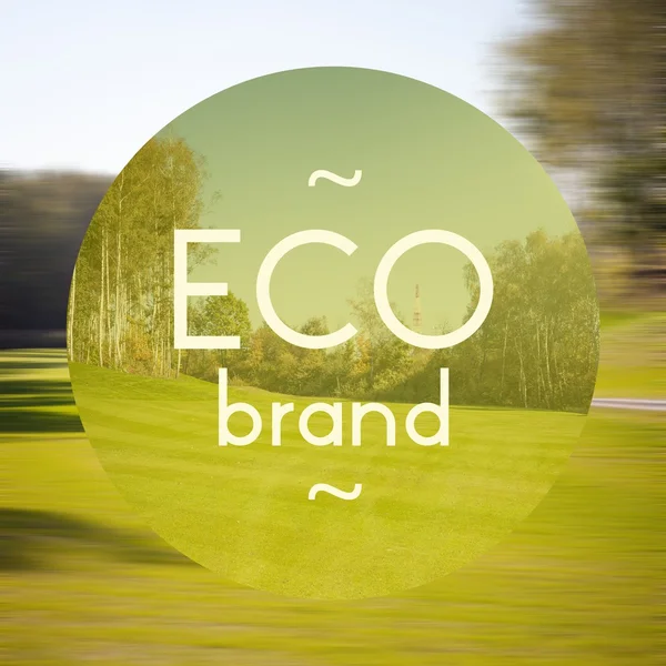 环境友好型企业的生态品牌海报插图 — 图库照片
