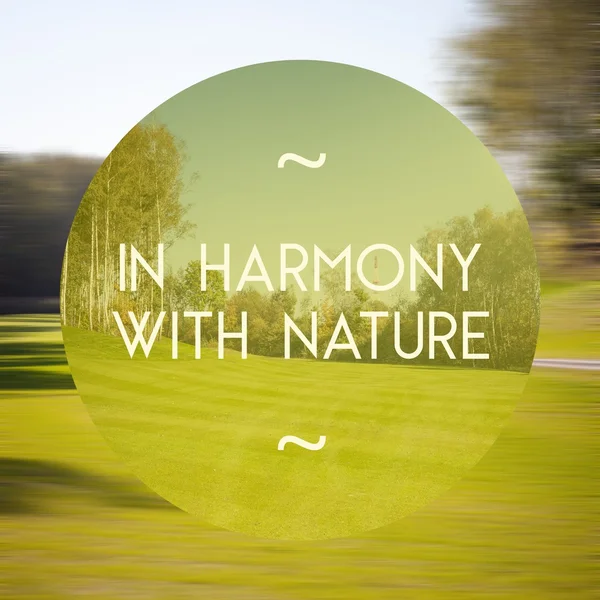 V harmonii s přírodní plakát ukázkou přirozeného života — Stock fotografie