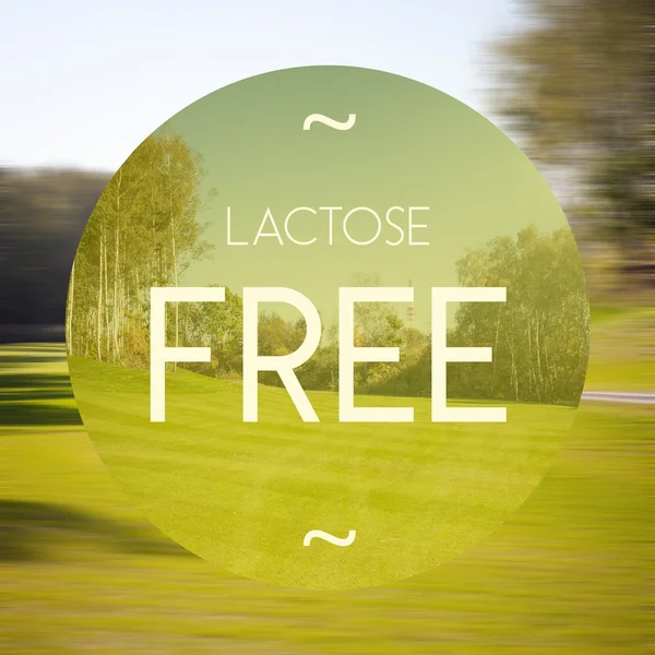 Lactose free poster illustration of eco-friendly — Stock Photo, Image