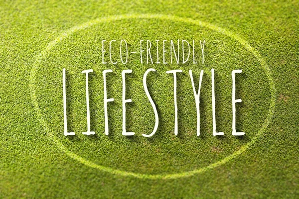 Eco-friendly lifestyle poster illustration of natural life — Stock Photo, Image