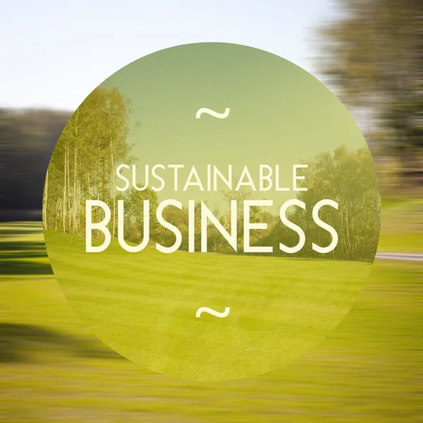 Sustainable busines poster illustration of eco-friendly — Stock Photo, Image