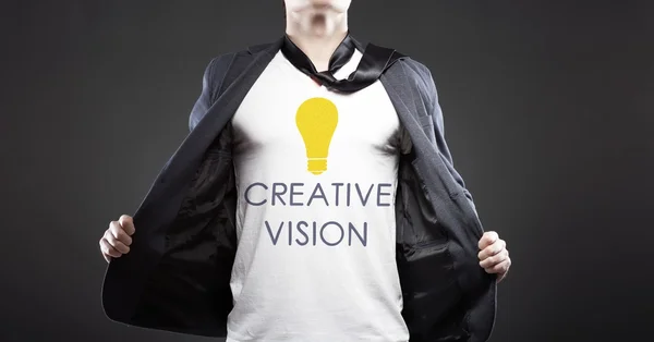 Creative business vision, young successful businessman