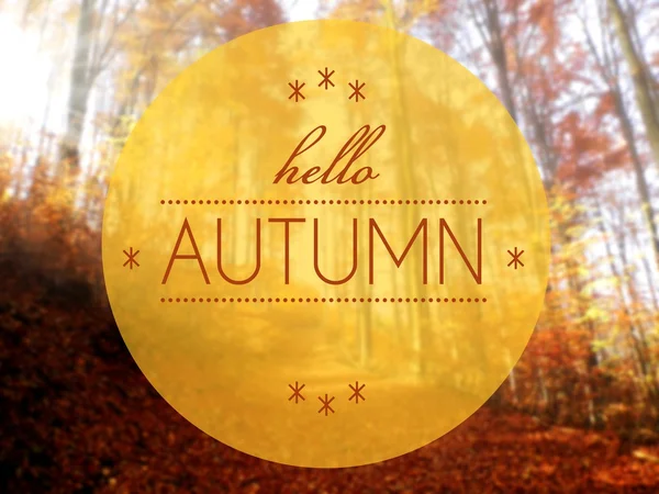 Hello Autumn conceptual creative illustration — Stock Photo, Image