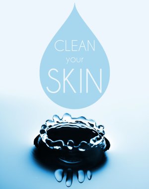 su damlası ve sıçrama ile cildinizi temizlemek