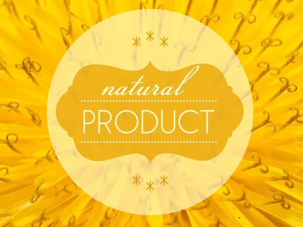 Natural products concept with flower macro background — Stock Photo, Image