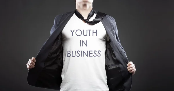 Youth in business, young successful businessman — Stock Photo, Image