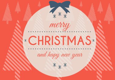 Merry christmas mutlu yeni yıl, yaratıcı illüstrasyon