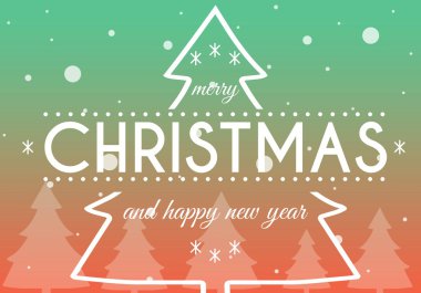 메리 크리스마스, 창조적인 개념적 그림