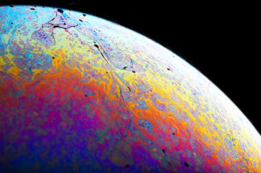 soyut gezegene renkli arka planı kapat