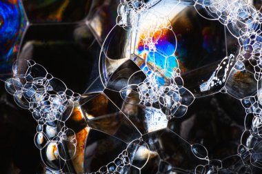 sabun köpüğü soyut renkli makro yapısı