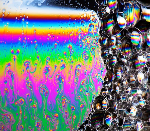 Soap bubbles abstract colorful background vibrant color — Stock Photo, Image