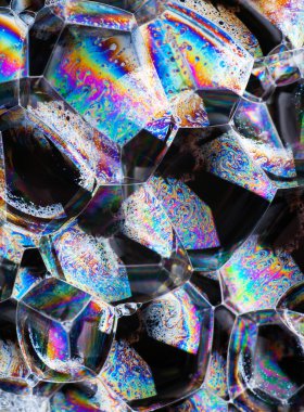 sabun köpüğü soyut renkli makro yapısı