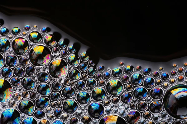 Мыльные пузыри абстрактная макроструктура копирует пространство — стоковое фото