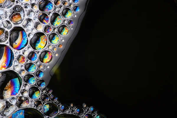 Мыльные пузыри абстрактная макроструктура копирует пространство — стоковое фото