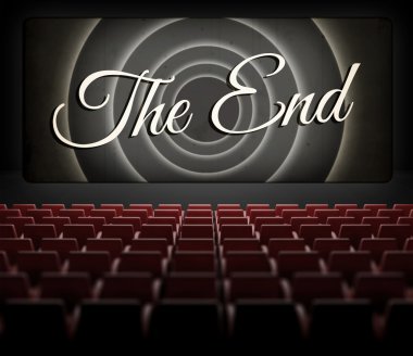 eski retro sinema perde biten film