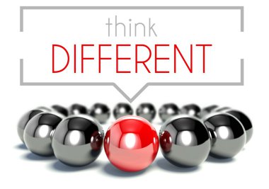 Think different, business unique concept clipart