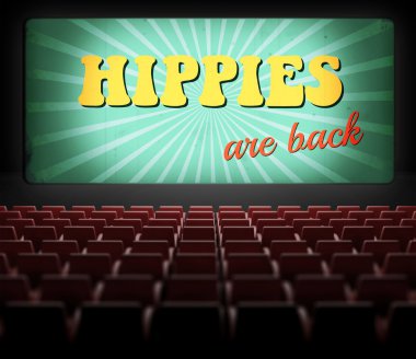 hippiler geri film ekran eski retro filmleri vardır.