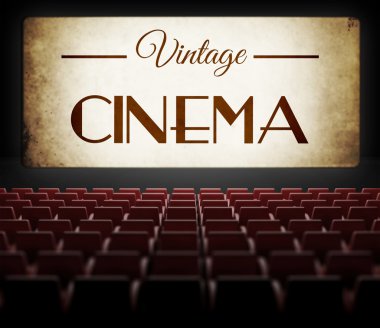 Vintage sinema filmi eski retro iç
