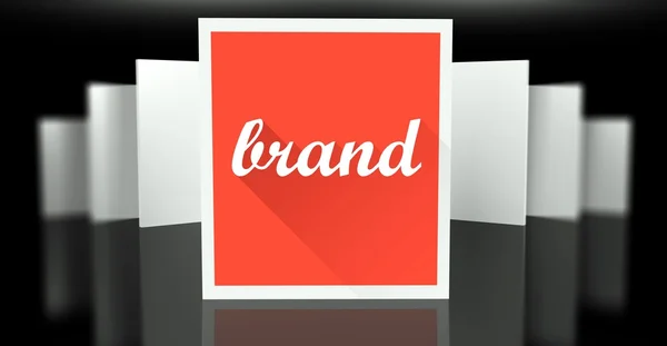 Brand sign exhibition gallery stand walls — Stock Photo, Image